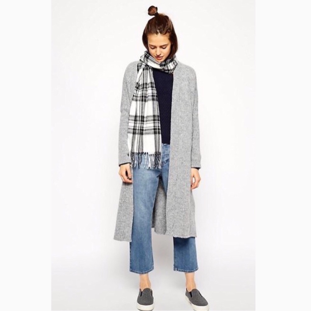 ASOS Grey Knit Duster Cardigan - Picture 2 of 8